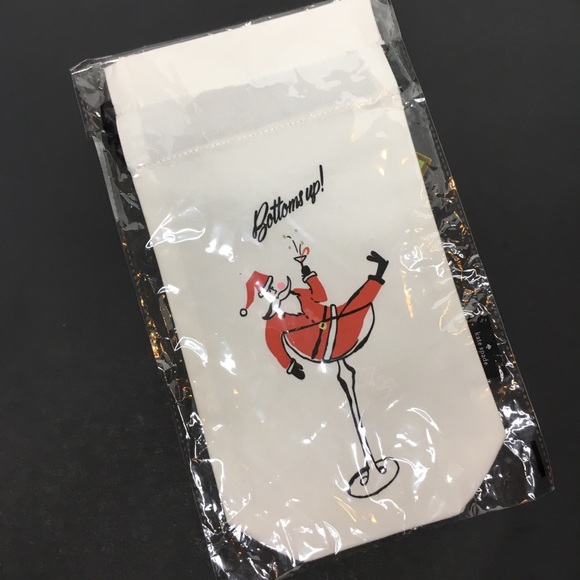 Kate Spade Holiday Wine Tote Bag Santa - Picture 2 of 5